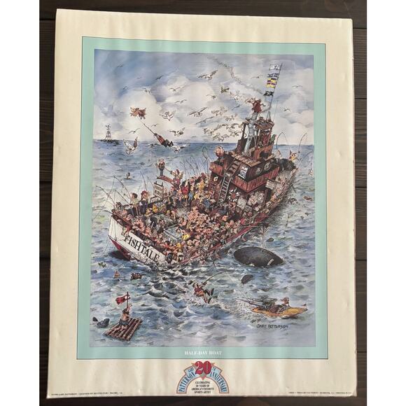 Gary Patterson 20th Anniversary Half-Day Boat Print 11 x 14 1990 - Picture 1 of 8